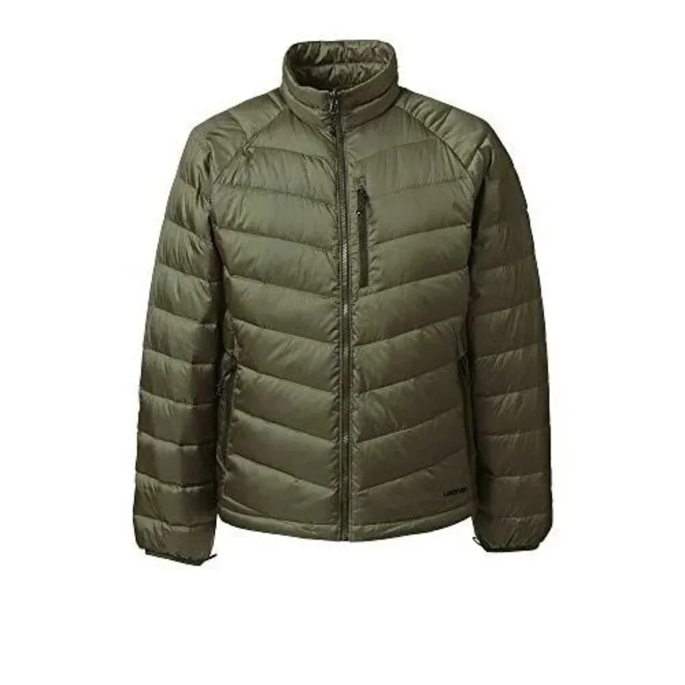 NEW Lands' End Men's S 800 Packable Down Jacket Smokey Olive Lightweight Puffer